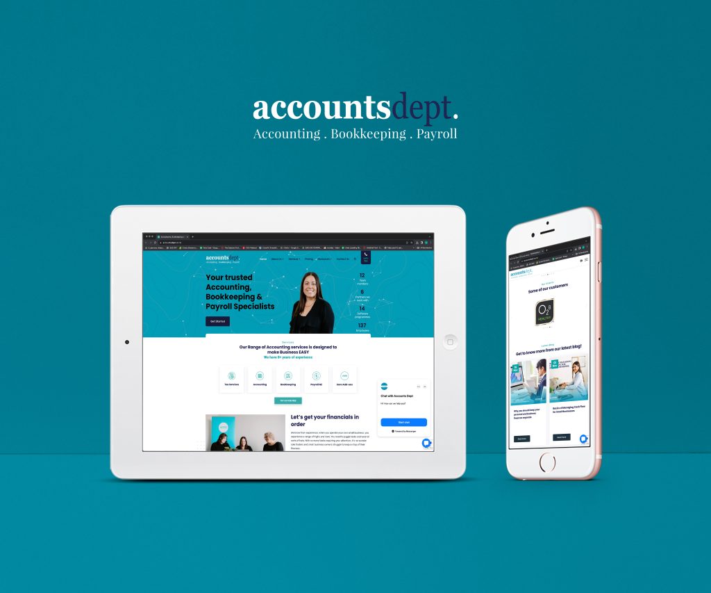Accountsdept website designed by Smartstaff